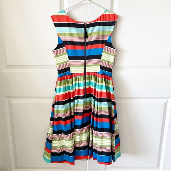 Anthro Tracy Reese Boardwalk Striped Sleeveless Silk Blend Dress - Picture 15 of 15